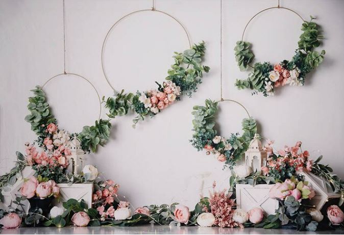 Boho Floral Hoops