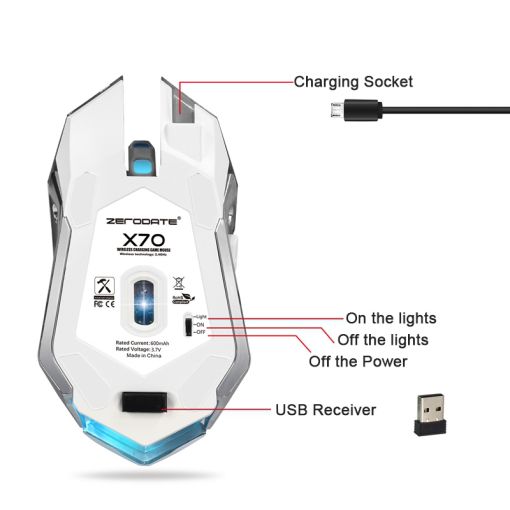Zerodate X70 Gaming Mouse - Image 4
