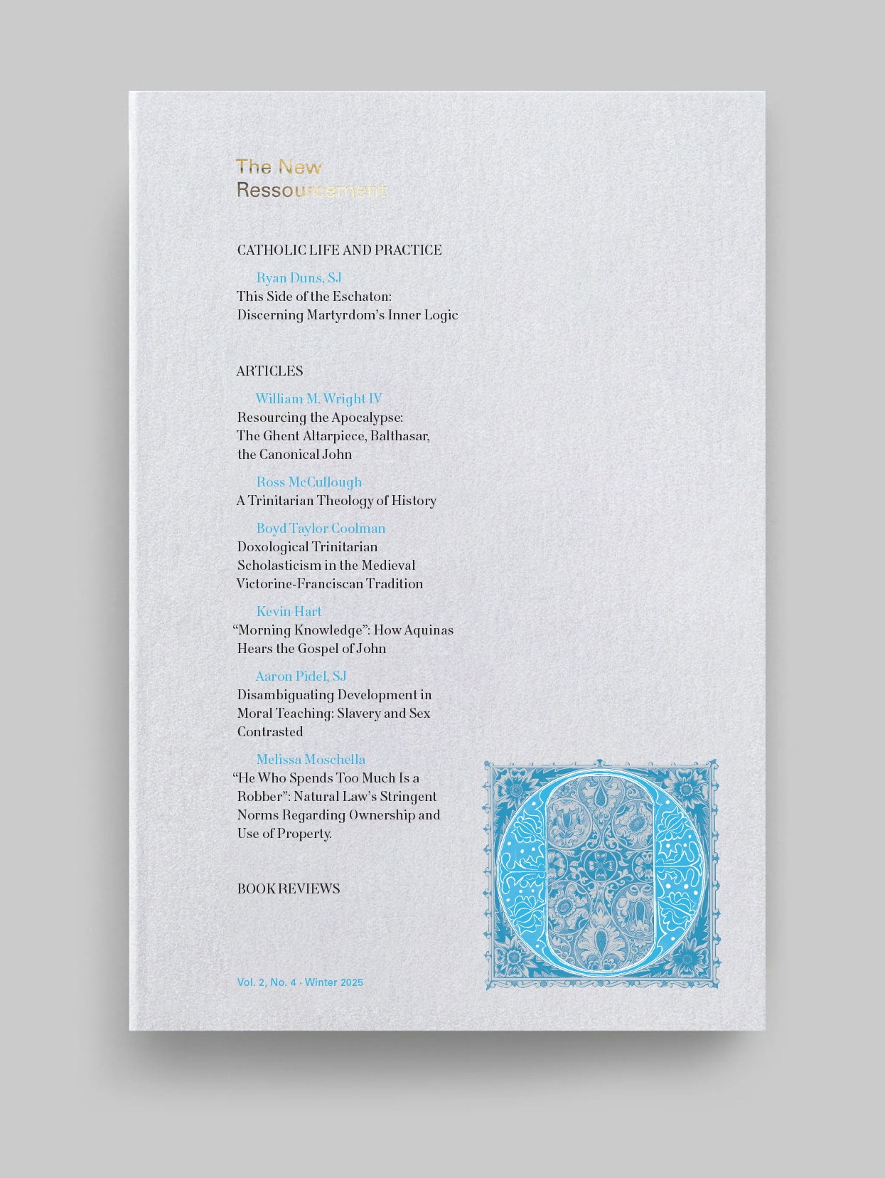 Grey background for the New Ressourcement book