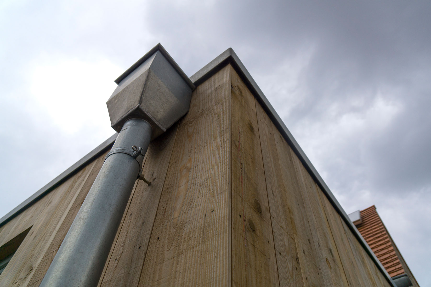 Holzrahmenbau Wasserfangkasten