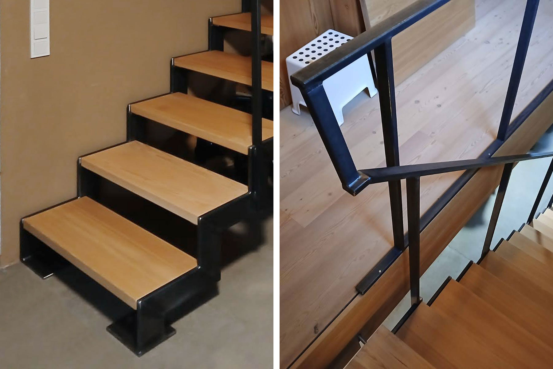 Metall-Holztreppe