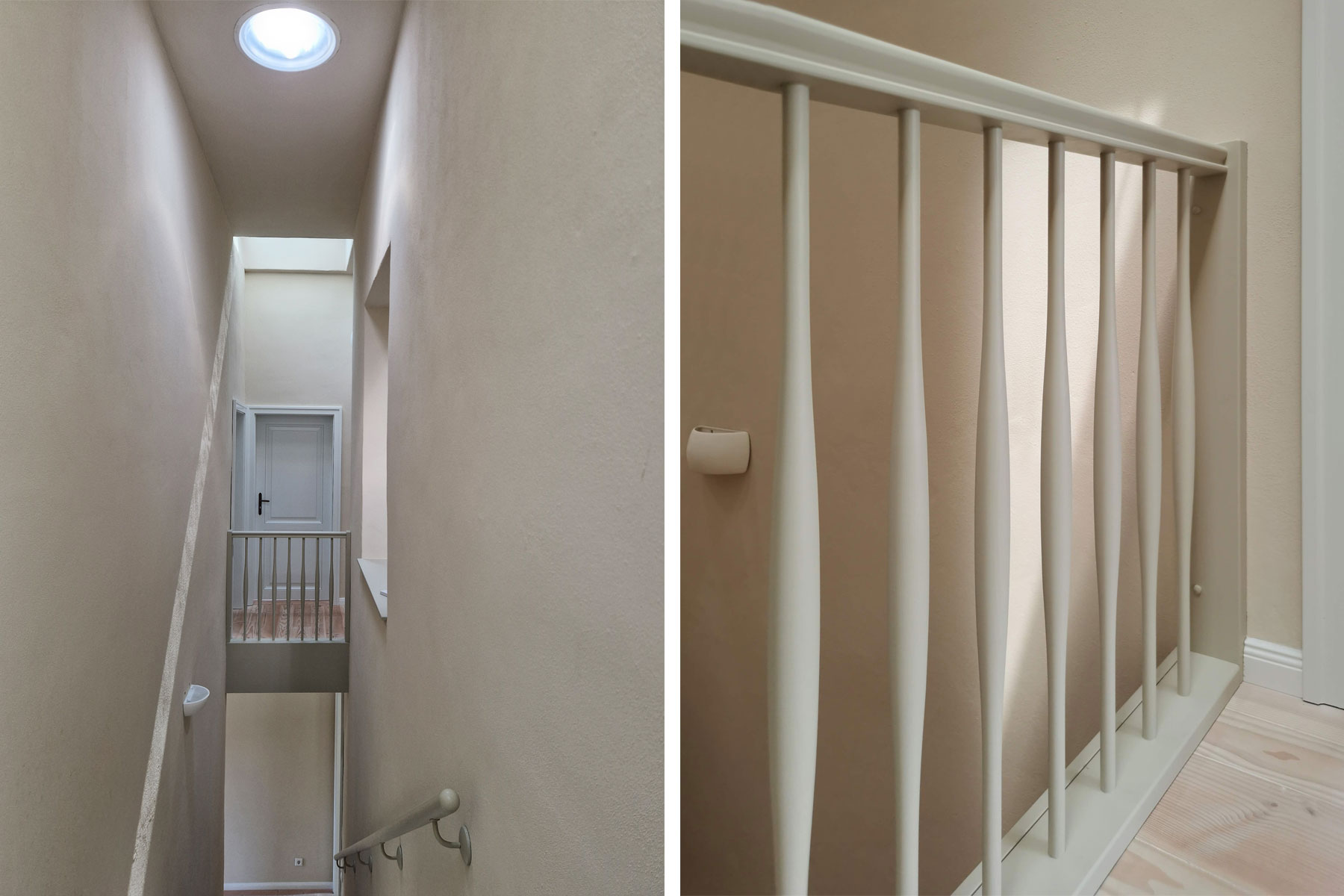 Oberlicht Tageslichtspot Holzgeländer