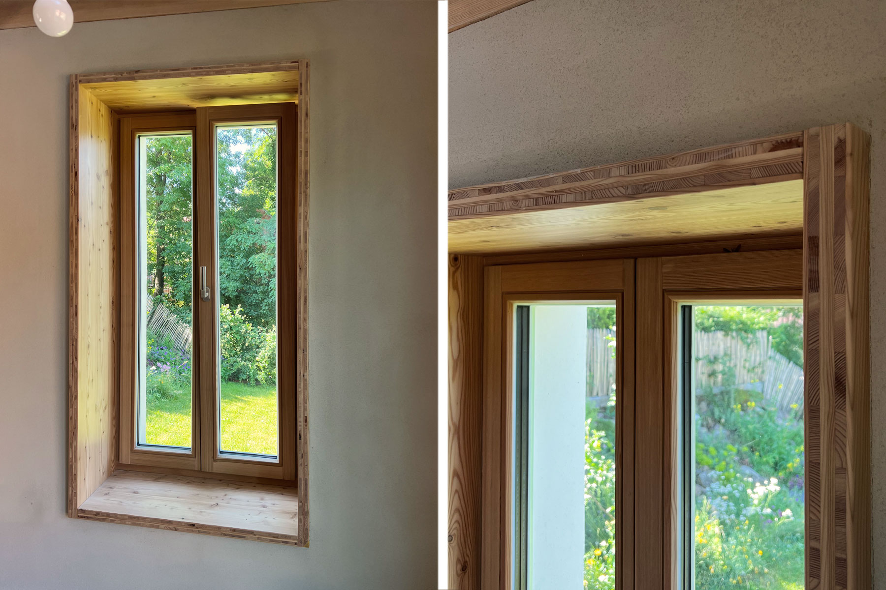 Holzfenster Holzleibung