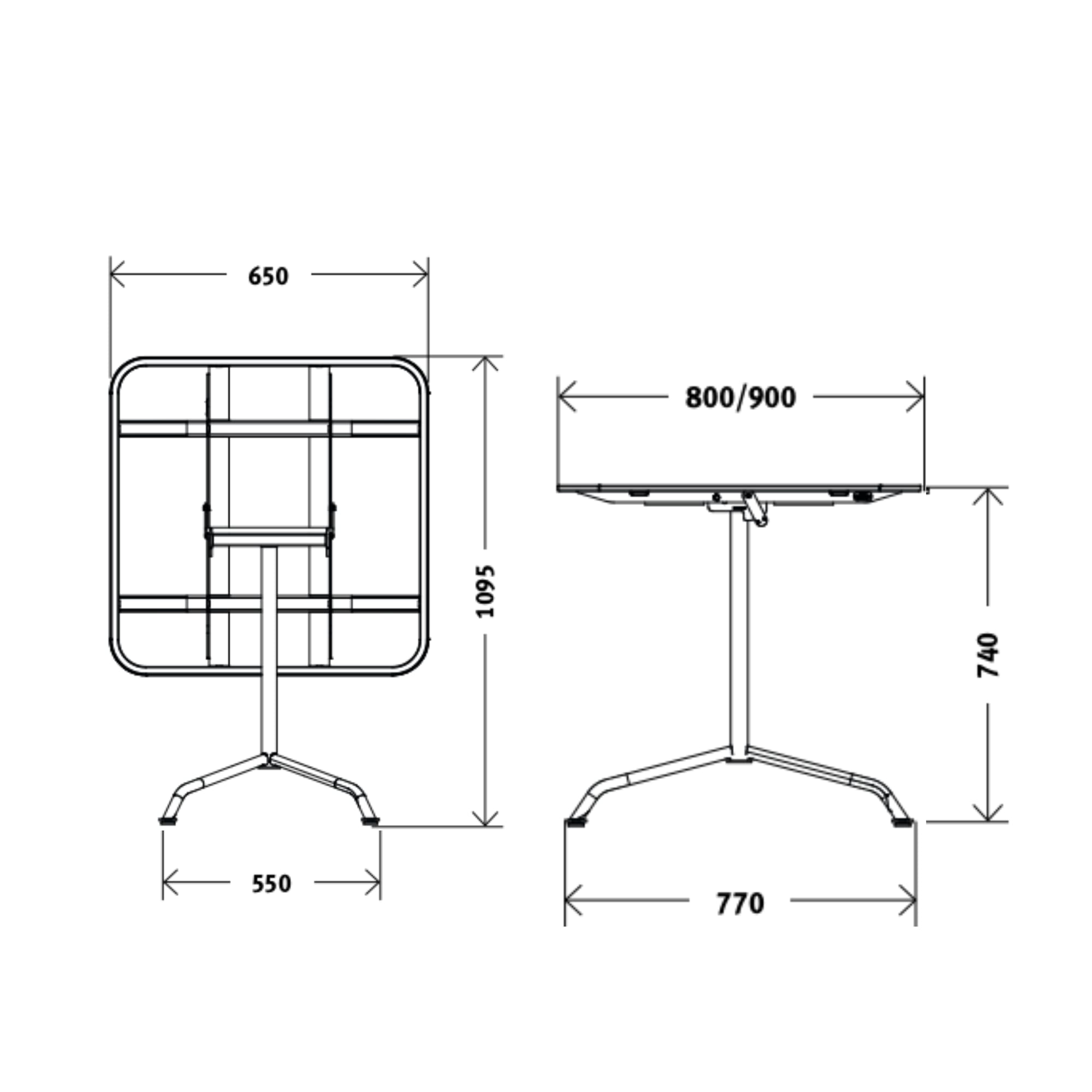Wohnidee Luzern Haefeli Gartentisch quadratisch Produktgaleriebild 3