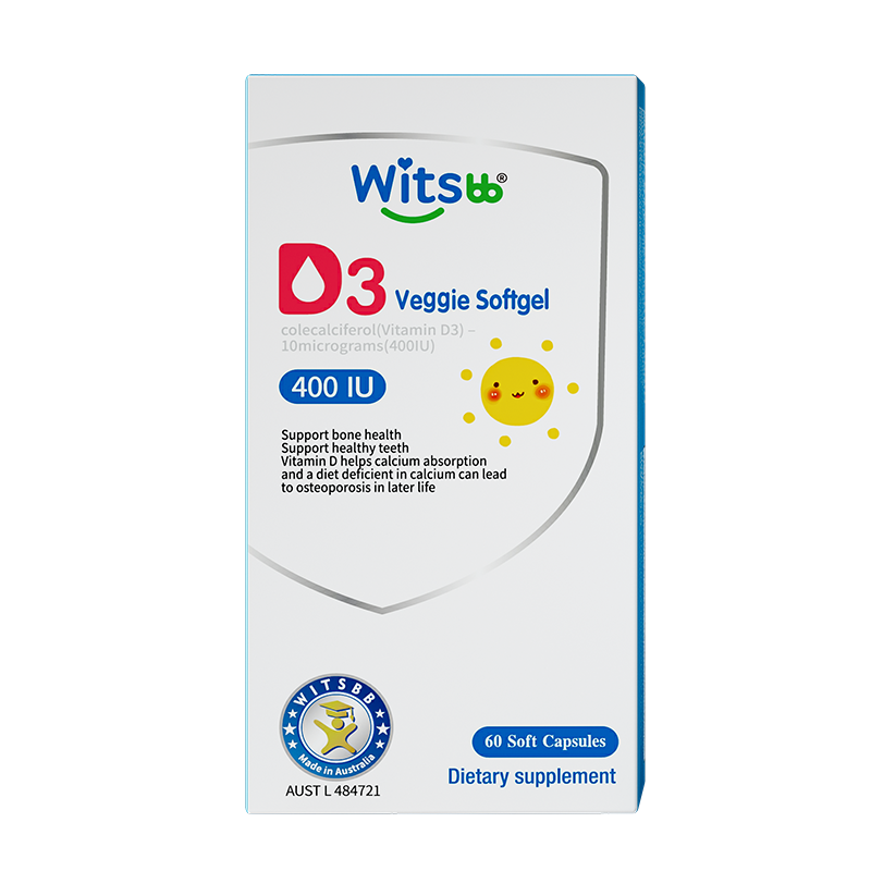 Witsbb Vitamin D3 400IU Veggie Soft Capsule