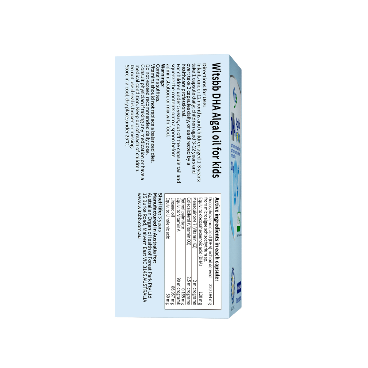 Witsbb DHA Algae Oil Capsules view 2