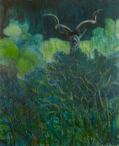 Painting by Wojciech Nowikowski - Sighting (Stag) 2011