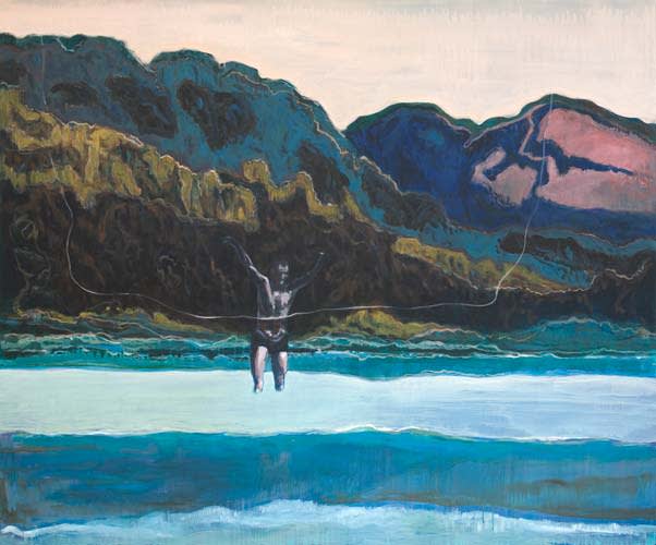 Painting by Wojciech Nowikowski - Sighting (Net Thrower I) 2011