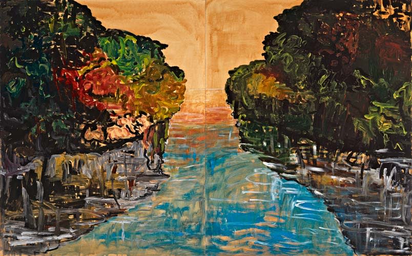 Painting by Wojciech Nowikowski - Consolation V 2009 acrylic on canvas 152x244cm