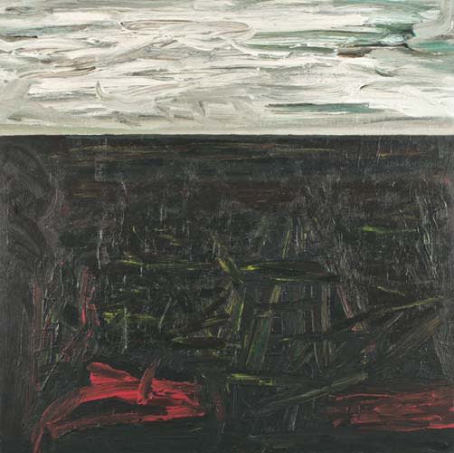 Painting by Wojciech Nowikowski - Sargasso 2008 acrylic on canvas 100x100cm