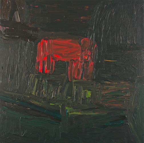 Encounter 2008 acrylic on canvas 90x90cm - Painting by Wojciech Nowikowski