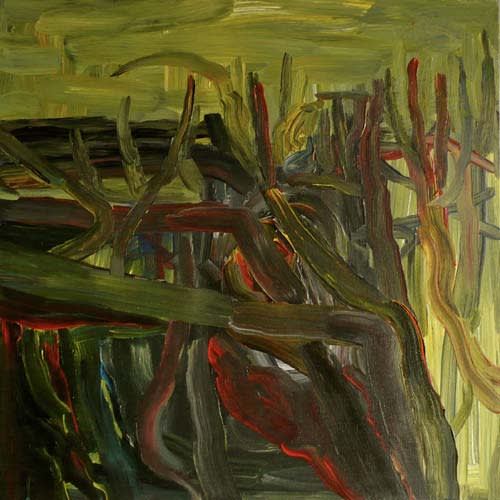 Interior 2007 acrylic on canvas 60x60cm - Painting by Wojciech Nowikowski