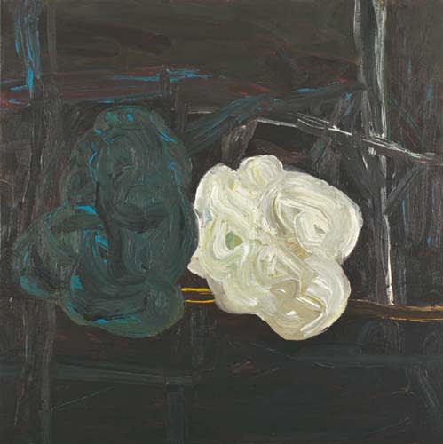 Offering 2007 acrylic on canvas 60x60cm - Painting by Wojciech Nowikowski