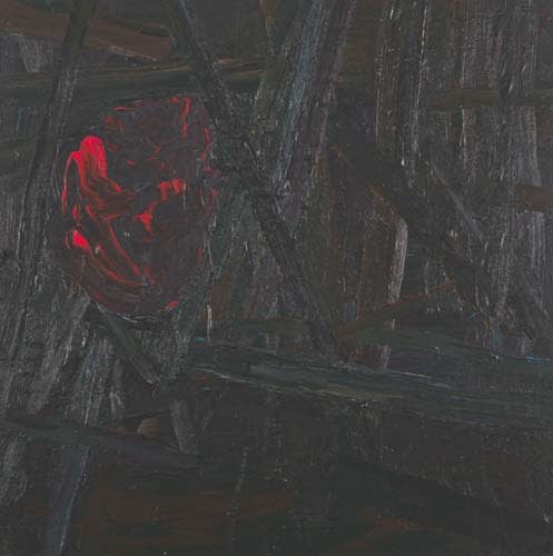 Offering 2007 acrylic on canvas 51x51cm - Painting by Wojciech Nowikowski