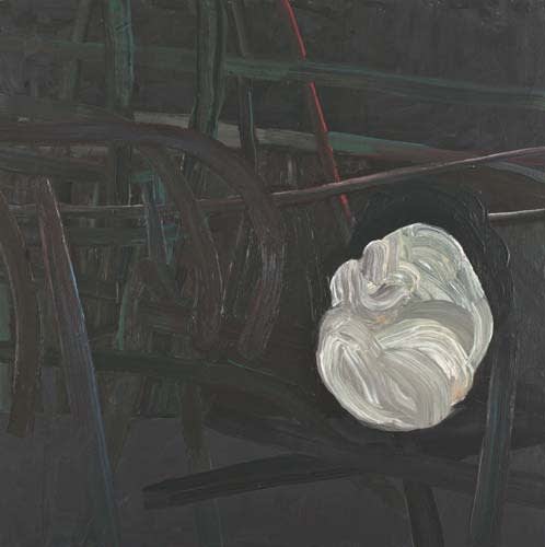 Offering 2007 acrylic on canvas 60x60cm - Painting by Wojciech Nowikowski