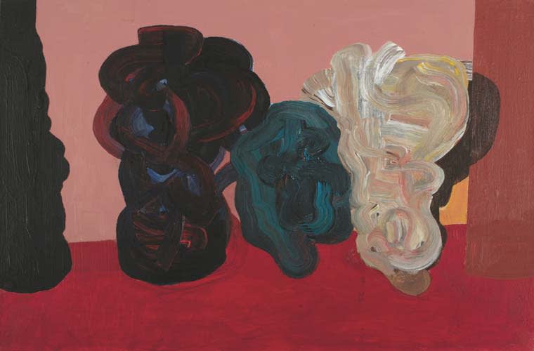 Trophy I 2007 acrylic on canvas 40x66cm - Painting by Wojciech Nowikowski