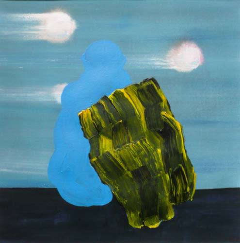 Melancholia II 2007 acrylic on paper 36x36cm - Painting by Wojciech Nowikowski