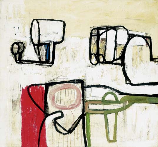 untitled 2000 acrylic on canvas 142x152cm - Painting by Wojciech Nowikowski