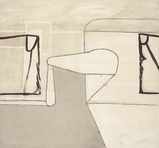 untitled 1999 acrylic on canvas 142x152cm - Painting by Wojciech Nowikowski