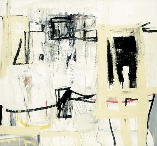 untitled 1999 acrylic on canvas 142x152cm - Painting by Wojciech Nowikowski