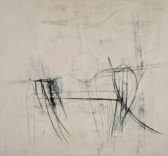 untitled 1996 mixed media on canvas 142x152cm - Painting by Wojciech Nowikowski