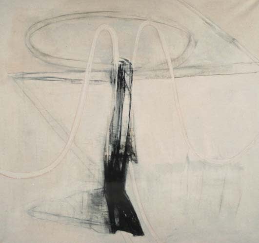 untitled 1995 mixed media on canvas 142x152cm - Painting by Wojciech Nowikowski