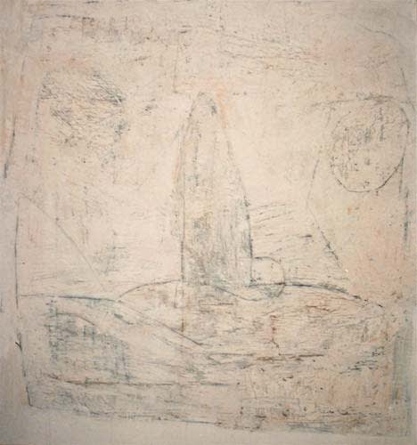 untitled 1988 mixed media on paper 145x130cm - Painting by Wojciech Nowikowski