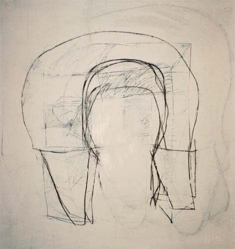 untitled 1988 mixed media on paper 142x120cm - Painting by Wojciech Nowikowski