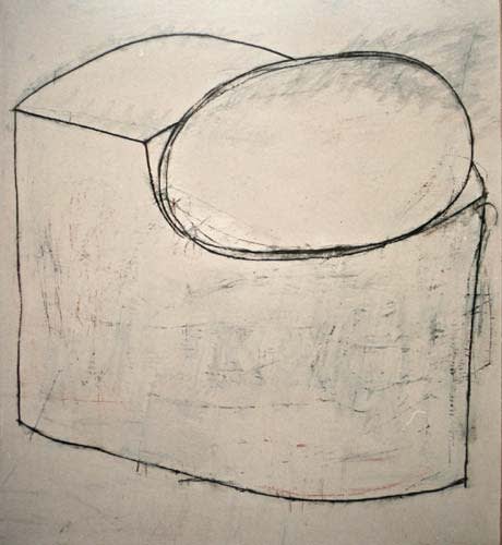 untitled 1987 mixed media on paper 142x130cm - Painting by Wojciech Nowikowski