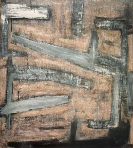 untitled 1987 mixed media on paper 120x100cm - Painting by Wojciech Nowikowski