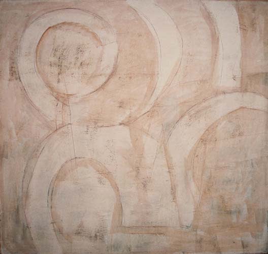 Painting by Wojciech Nowikowski - untitled 1986 mixed media on paper 132x130cm