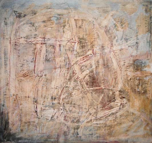 Painting by Wojciech Nowikowski - untitled 1986 mixed media on paper 130x125cm