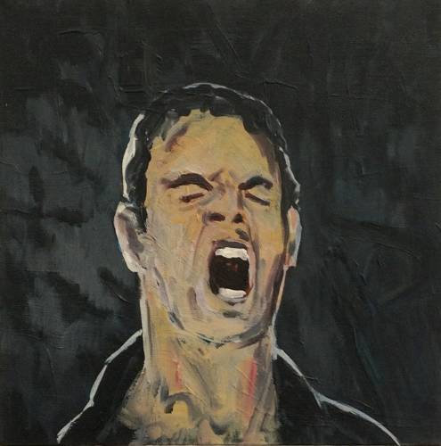 Painting by Wojciech Nowikowski - 2012: Screaming Man