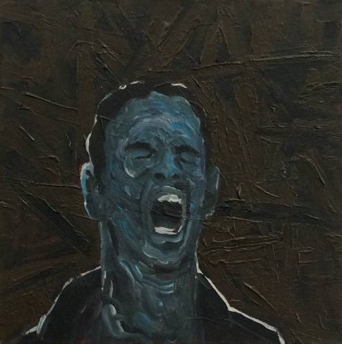 Painting by Wojciech Nowikowski - 2012: Screaming Man