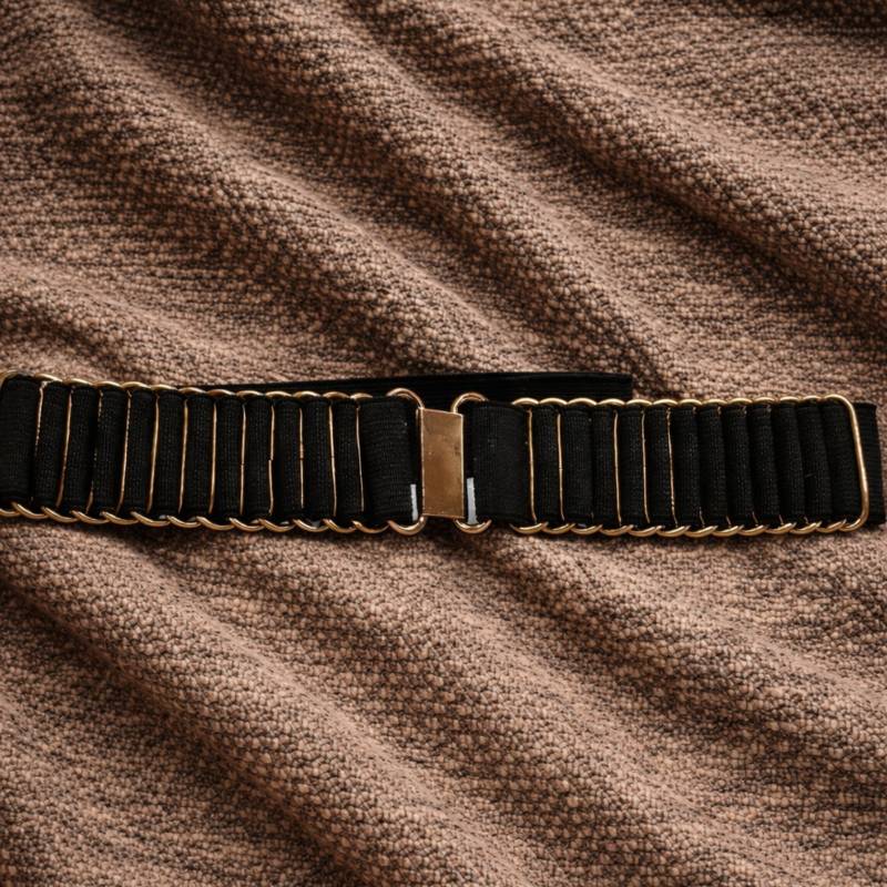 Girls Black Elastic Waist Belt
