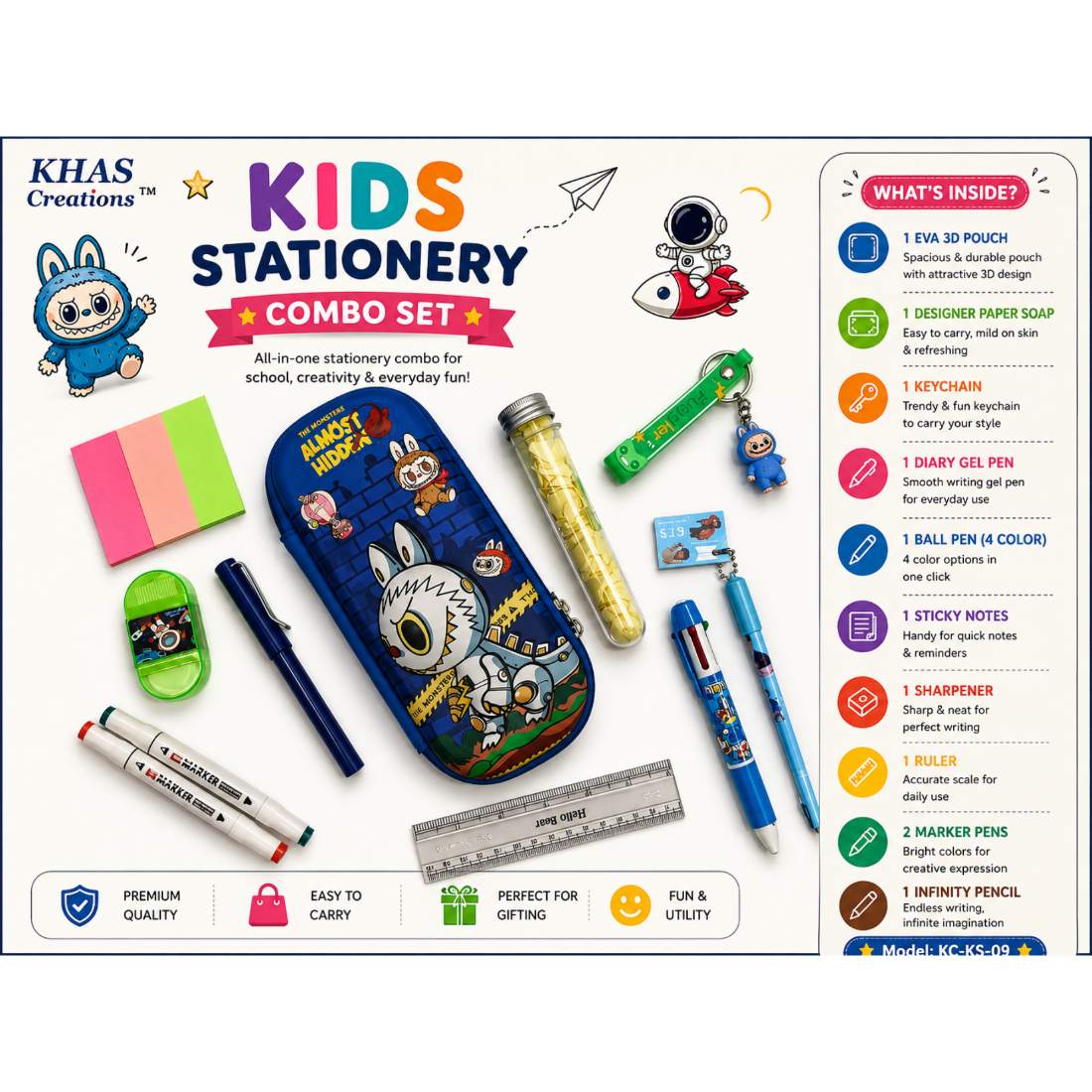 Labubu Pouch School Kit