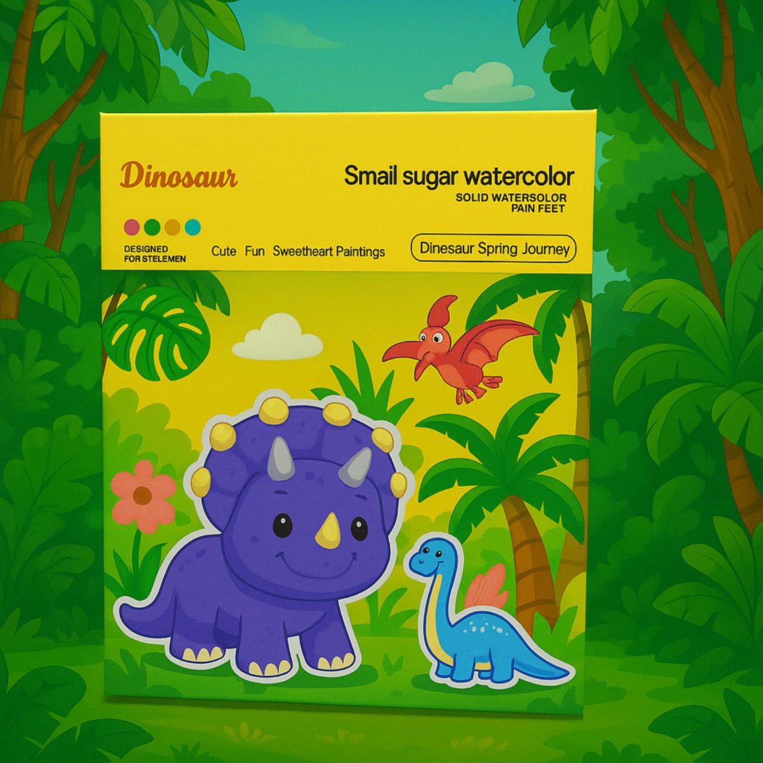 Dinosaur Watercolor Book (18 pages)