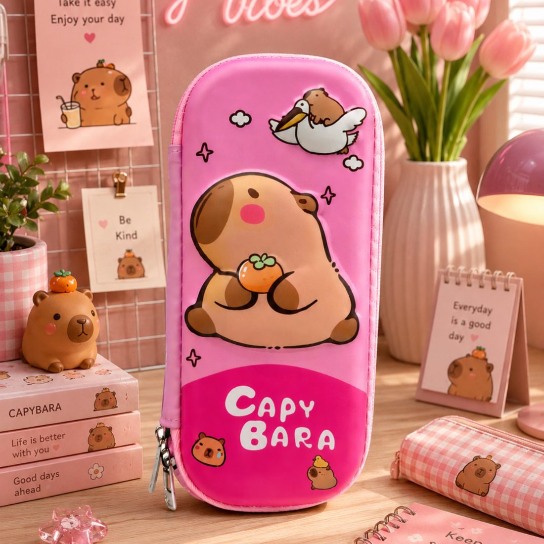 Capybara Study Buddy 3D EVA Pouch