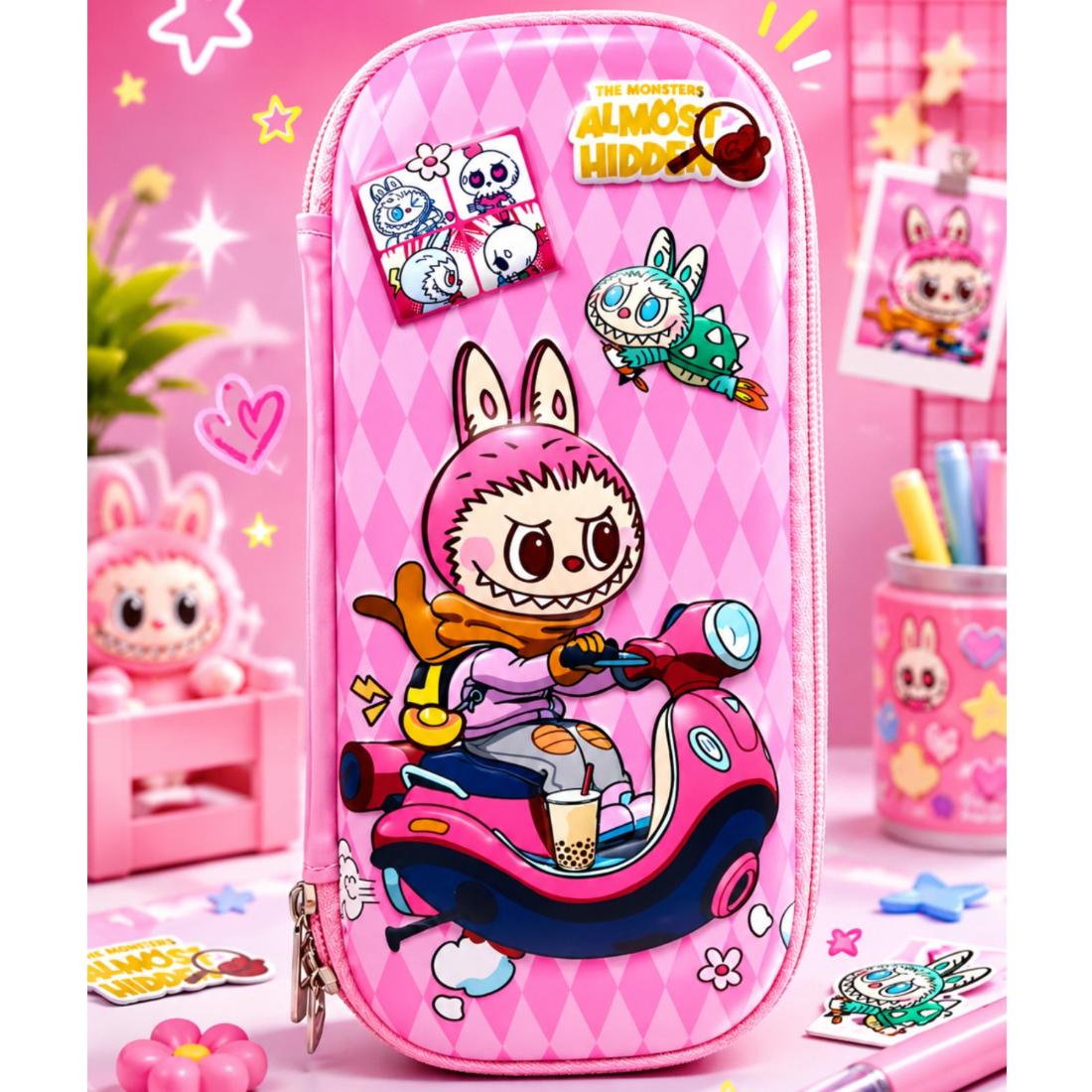 Labubu Scooter Design 3D EVA Pencil Pouch