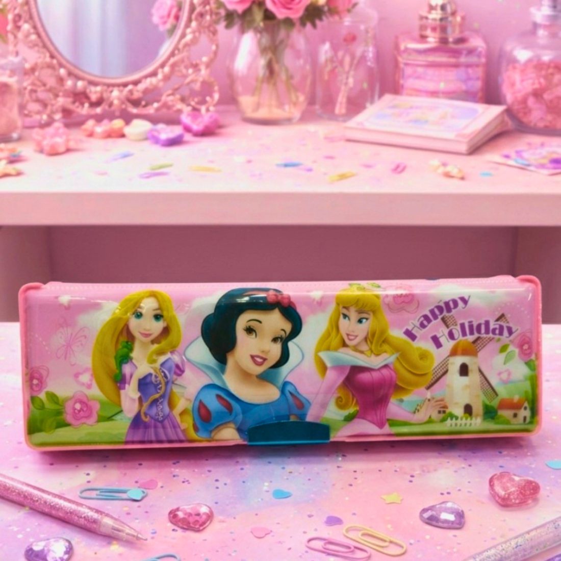 Princess Twin Open Pencil Box