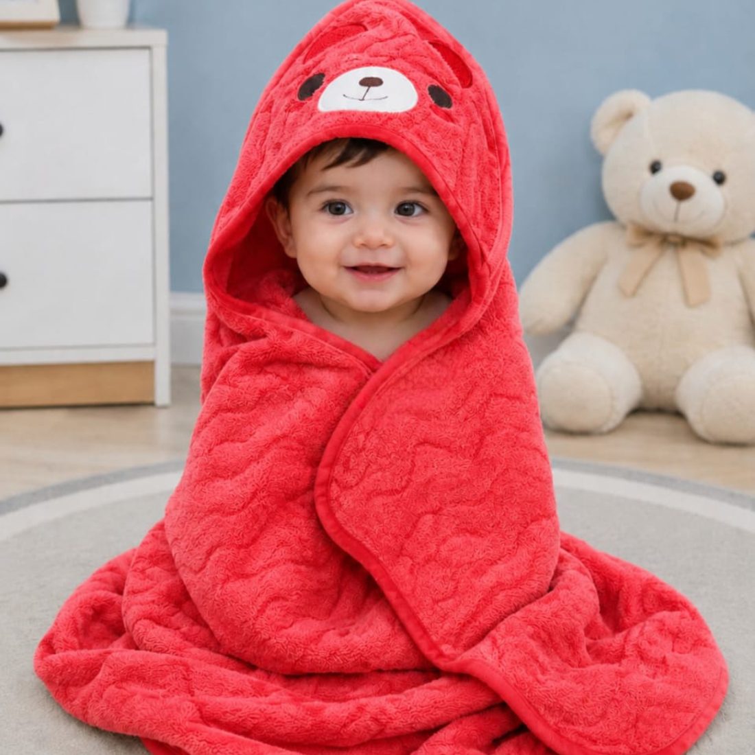 Toddler Bath Hooded Towel