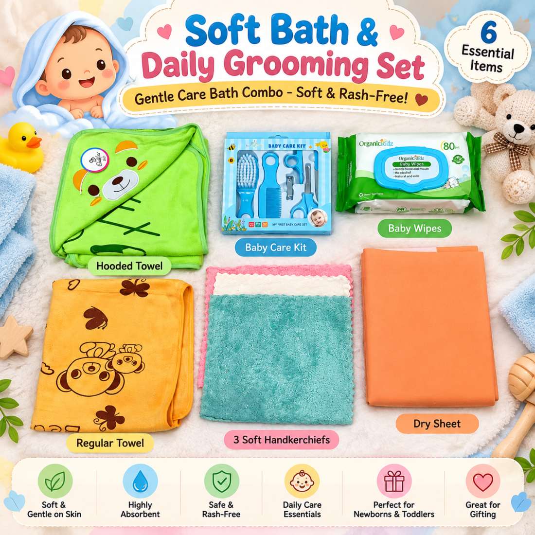 Soft Bath & Daily Grooming Set