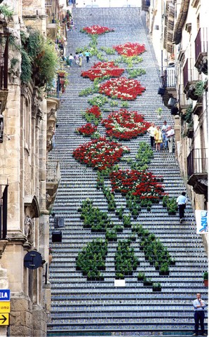 Tangga di jalan Sicily Italia