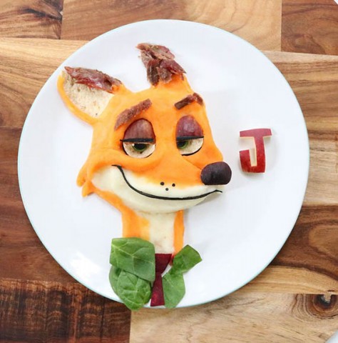 Kreasi makanan bentuk kartun Zootopia