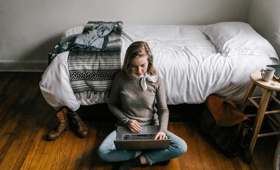 Woman with laptop
