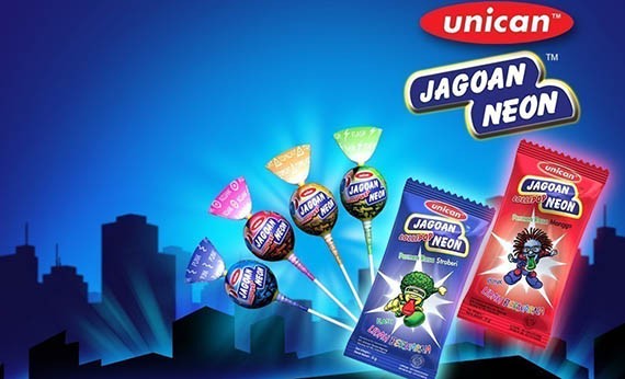 Jajanan anak permen jagoan neon