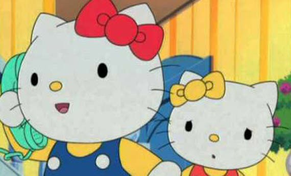 Hello Kitty sedang menelpon