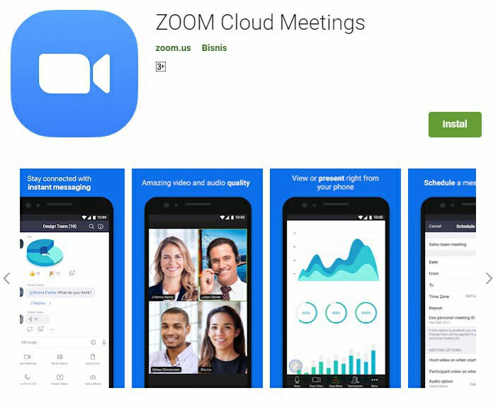 Aplikasi Zoom untuk work from home