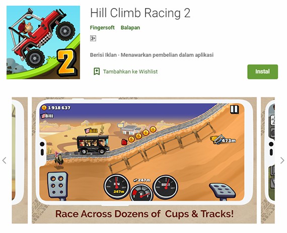 Game Hill Climb Racing 2 di PlayStore