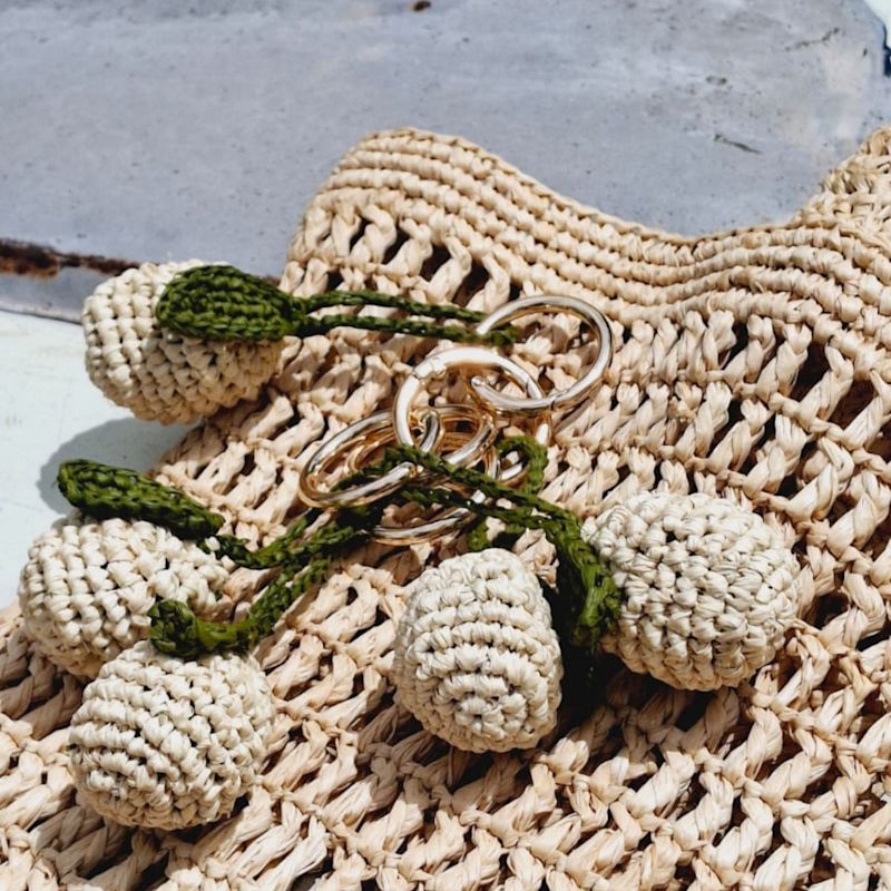 Accessories - Apple Raffia Keyring | Zanatany Concepts | Wolf & Badger